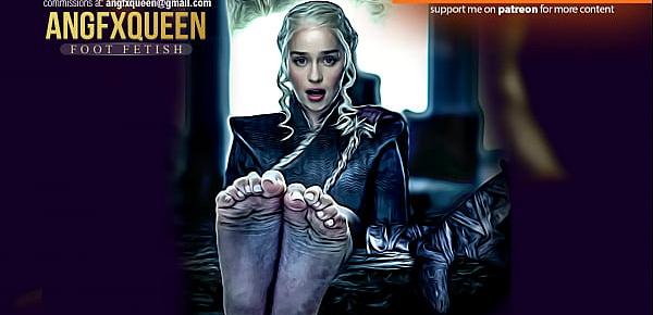  Emilia Clarke Daenerys Targaryen feet soles toes